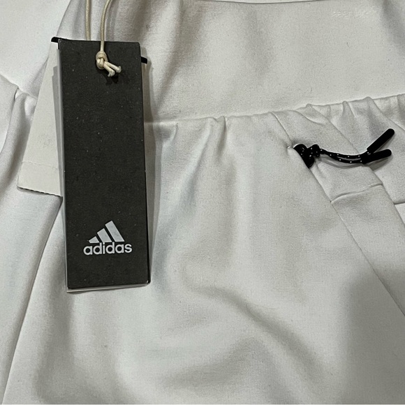 White Sweatpants Tapered Fit Elastic Waist ZNE TAPP PANT Zip Pockets Ladies S - Picture 10 of 14